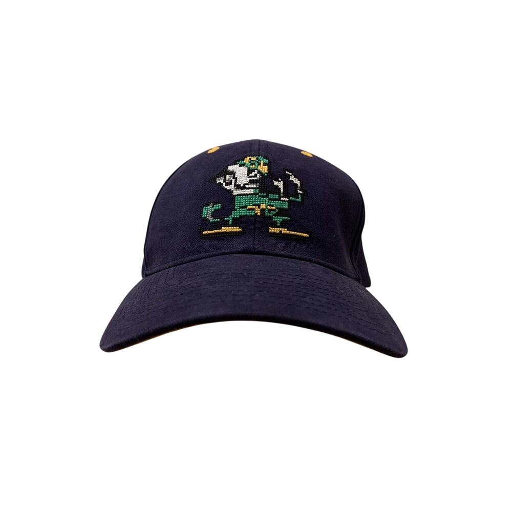 Vintage Notre Dame Fighting Irish Digital Logo Adjustable Strapback Hat Cap